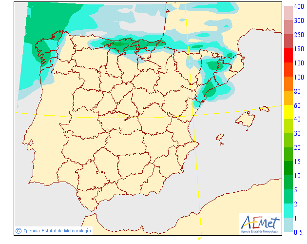 Precipitación Media según AEMET. 06 Meteosojuela La Rioja