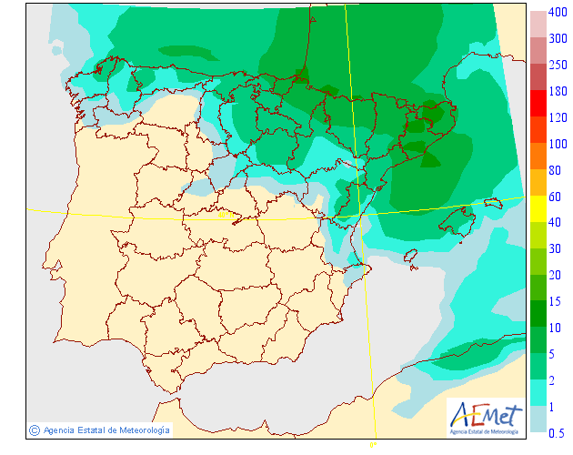 Precipitación Media según AEMET. 18 Meteosojuela La Rioja