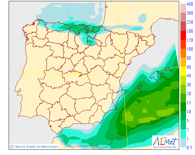 Precipitación Media según AEMET.17 Meteosojuela La Rioja