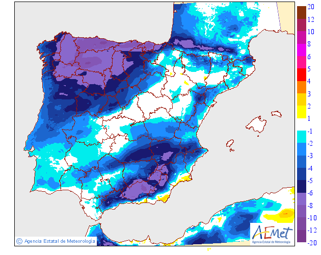 Variación de temperaturas máximas AEMET. 08 Meteosojuela