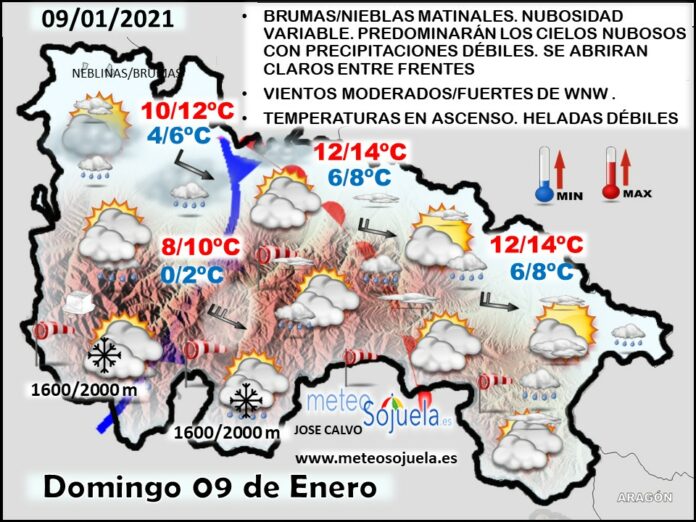 Mapa del tiempo en La Rioja. Meteosojuela 1 Mapa del tiempo en La Rioja. Meteosojuela 1