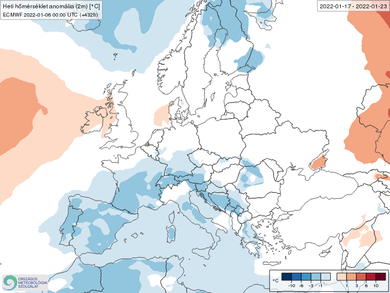 Modelos de Temperatura semanal Enero ECMWF 3ª Semana .Meteosojuela La Rioja