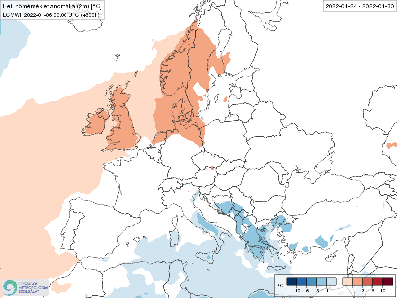 Modelos de Temperatura semanal Enero ECMWF 4ª Semana .Meteosojuela La Rioja