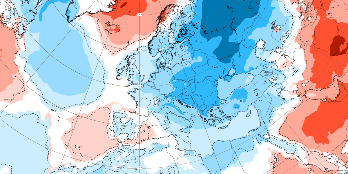 Anomalías Temperatura Semana 07 marzo ECMWF. Meteosojuela