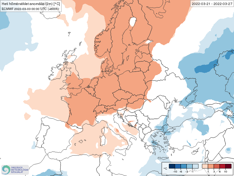 Modelos de Temperatura semanal Marzo ECMWF 4ª Semana .Meteosojuela La Rioja