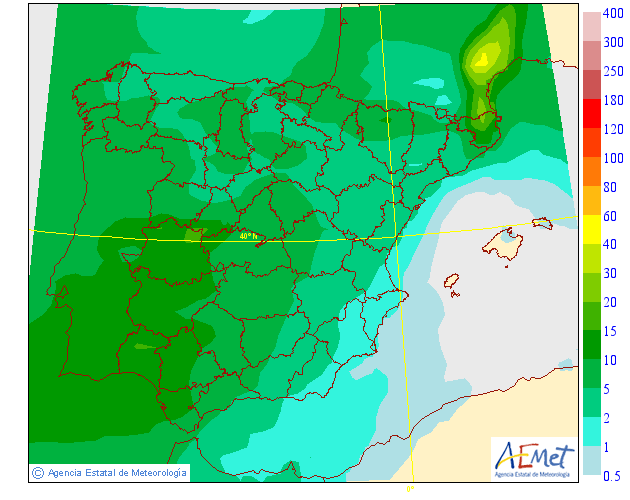 Precipitación Media según AEMET. 13 Meteosojuela La Rioja
