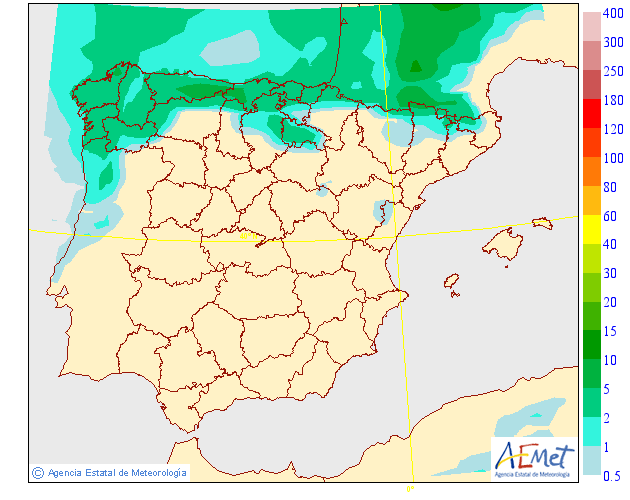Precipitación Media según AEMET. 23 Meteosojuela La Rioja