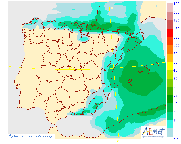 Precipitación Media según AEMET. 25 Meteosojuela La Rioja