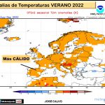 Anomalías Témperatura Verano 2022. NOAA. Meteosojuela