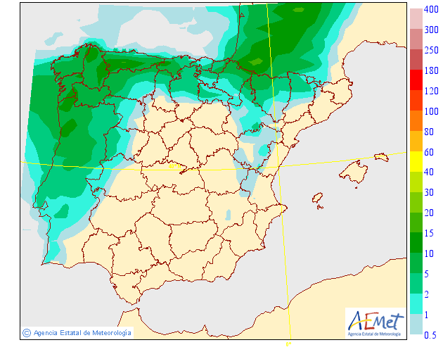 Precipitación Media según AEMET. 04 Meteosojuela La Rioja