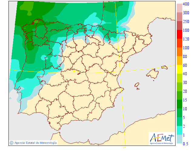 Precipitación Media según AEMET. 19 Meteosojuela La Rioja