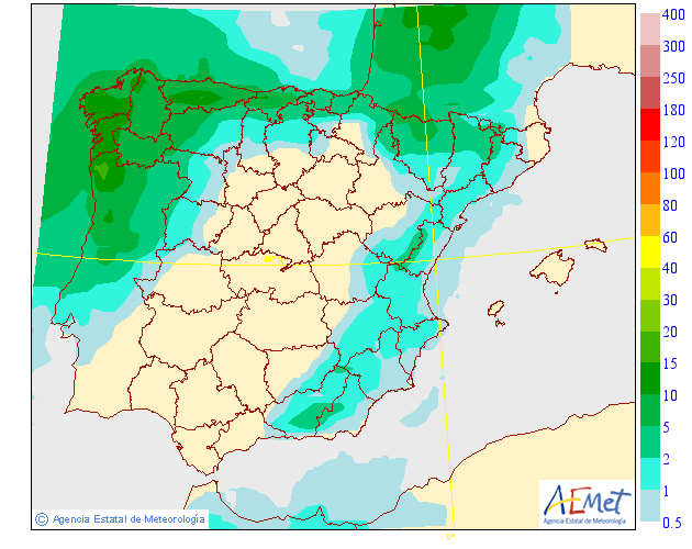 Precipitación Media según AEMET. 21 Meteosojuela La Rioja
