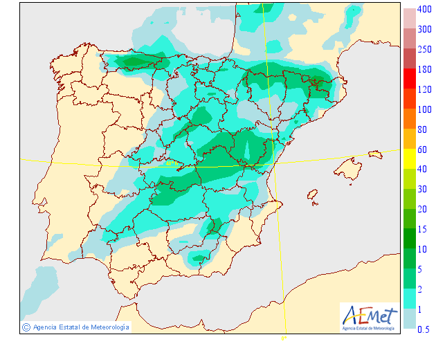 Precipitación Media según AEMET. 13 Meteosojuela La Rioja