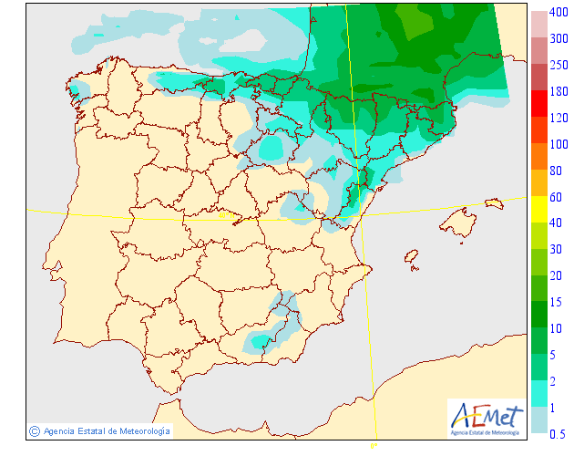Precipitación Media según AEMET. 14 Meteosojuela La Rioja