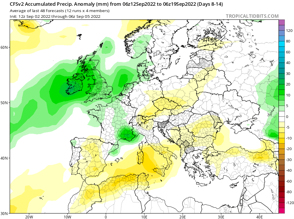Modelos de Precipitación semanal Septiembre CFS 2ª Semana .Meteosojuela La Rioja