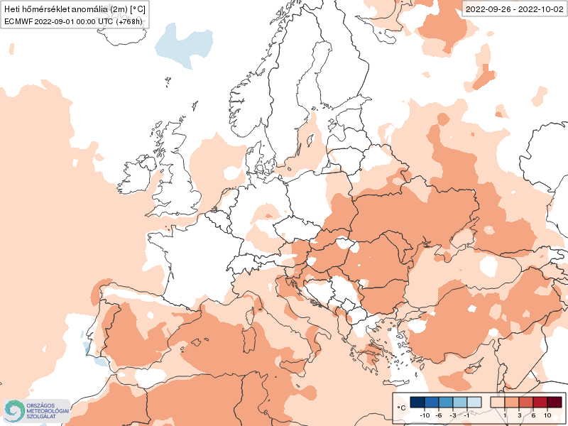 Modelos de Temperatura semanal Septiembre ECMWF 4ª Semana .Meteosojuela La Rioja