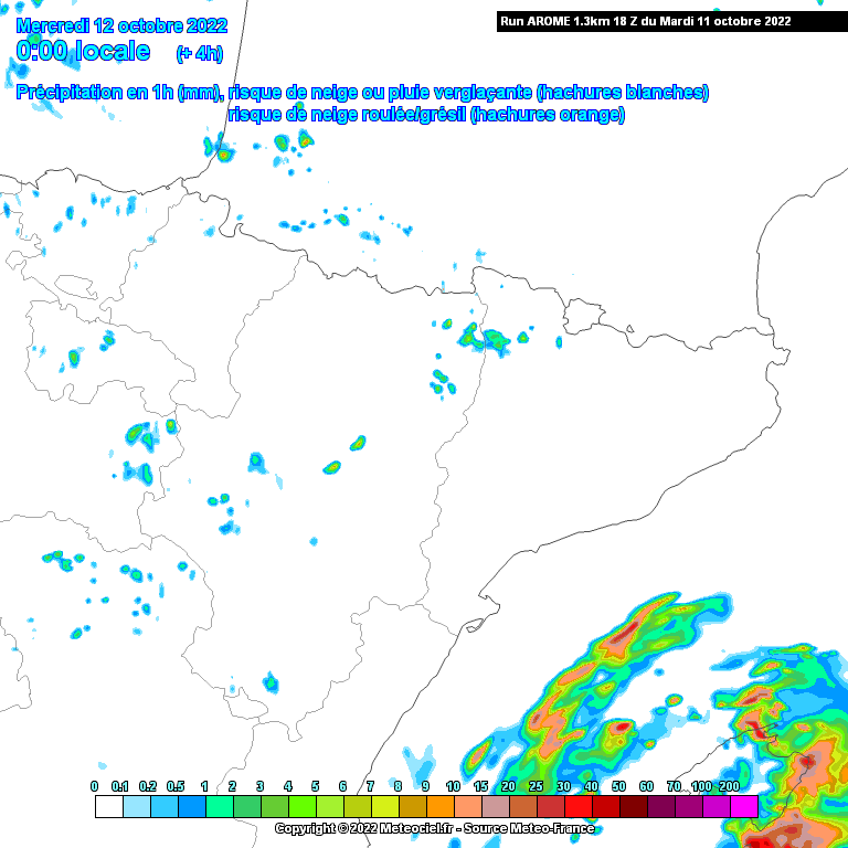 Animación precipitación modelo AROME. Meteosojuela La Rioja 2