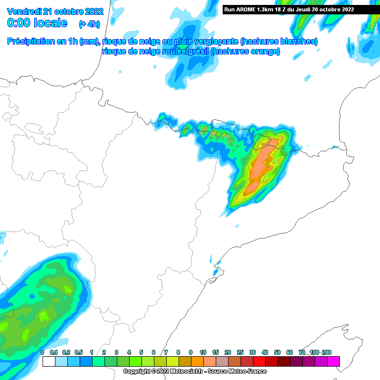Animación precipitación modelo AROME. Meteosojuela La Rioja