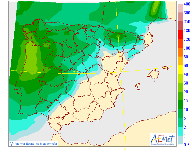Precipitación Media según AEMET. 31 Meteosojuela La Rioja