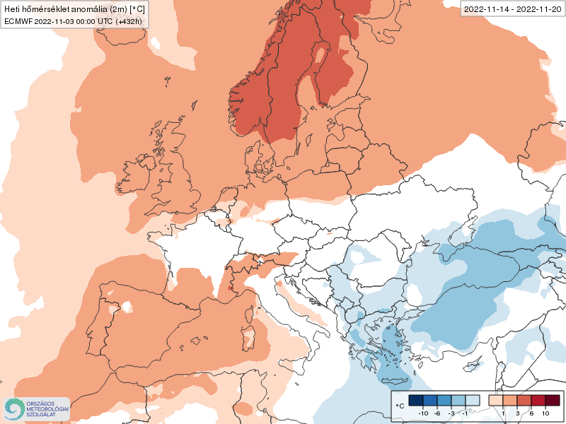 Modelos de Temperatura semanal Noviembre ECMWF 3ª Semana .Meteosojuela La Rioja
