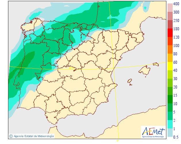 Precipitación Media según AEMET. 26 Meteosojuela La Rioja