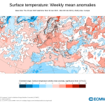 Anomalías Temperatura Semana 30 Enero ECMWF. Meteosojuela