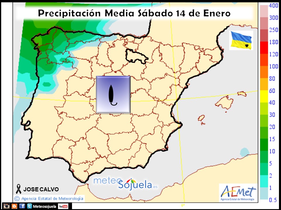 Precipitación Media según AEMET. 02 Meteosojuela La Rioja