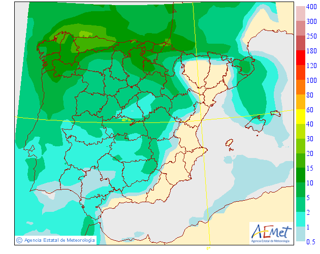 Precipitación Media según AEMET. 15 Meteosojuela La Rioja