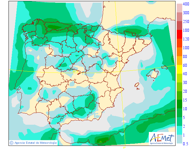 Precipitación Media según AEMET.20 Meteosojuela La Rioja