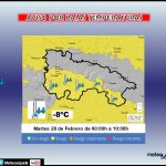 Aviso Amarillo por Bajas Temperaturas en la Ibérica. 28 AEMET. Meteosojuela