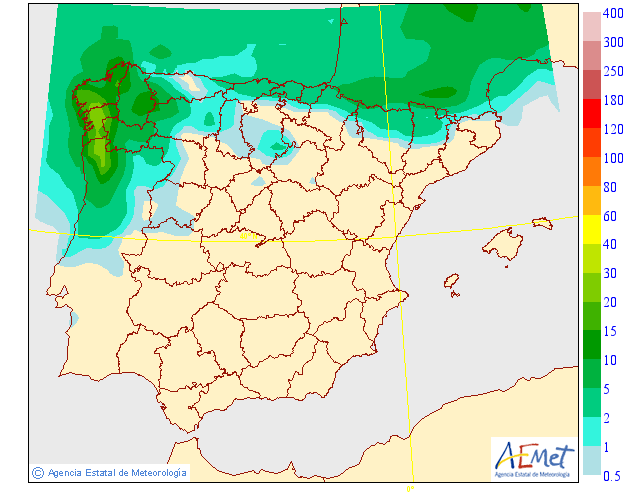 Precipitación Media según AEMET. 13 Meteosojuela La Rioja