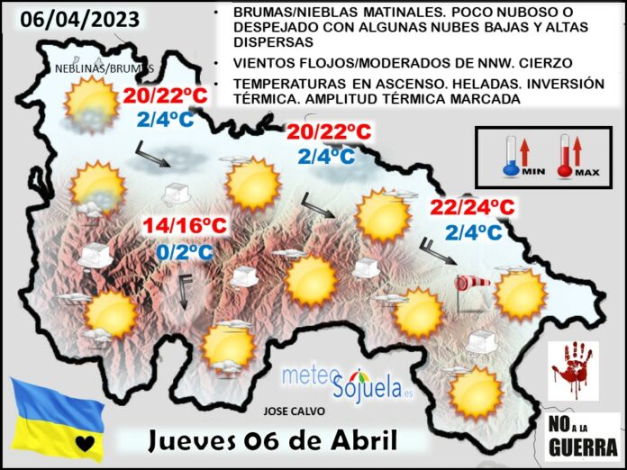 Mapa del tiempo en La Rioja. Meteosojuela Mapa del tiempo en La Rioja. Meteosojuela