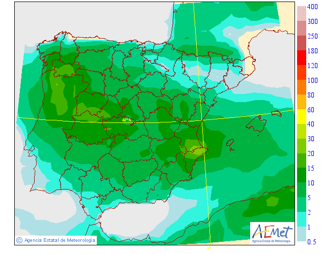 Precipitación Media según AEMET. 28 Meteosojuela La Rioja