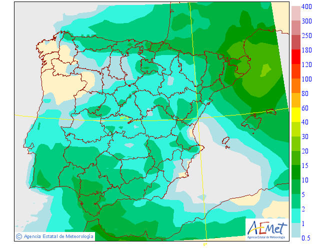Precipitación Media según AEMET. Meteosojuela La Rioja 21