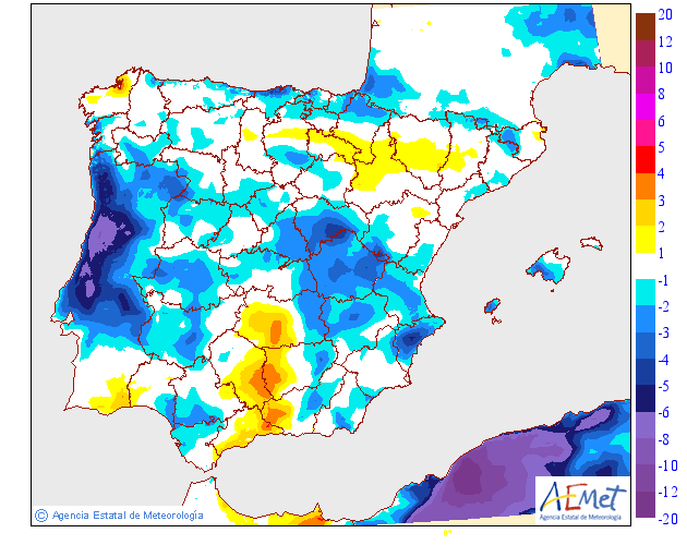 Variación de temperaturas máximas AEMET. 28 Meteosojuela