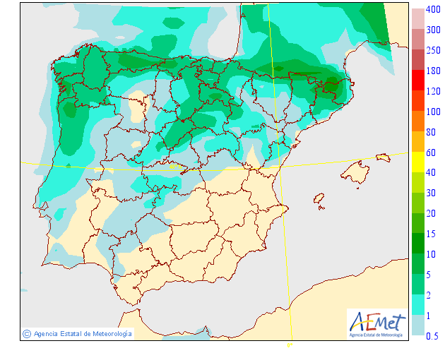 Precipitación Media según AEMET.10 Meteosojuela La Rioja