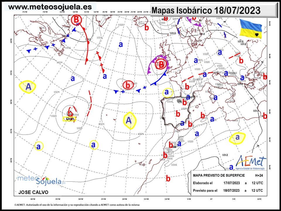 Mapa Isobárico La Rioja. Meteosojuela