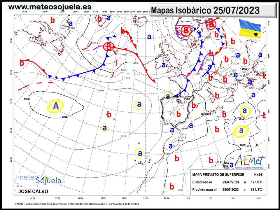 Mapa Isobárico La Rioja. Meteosojuela