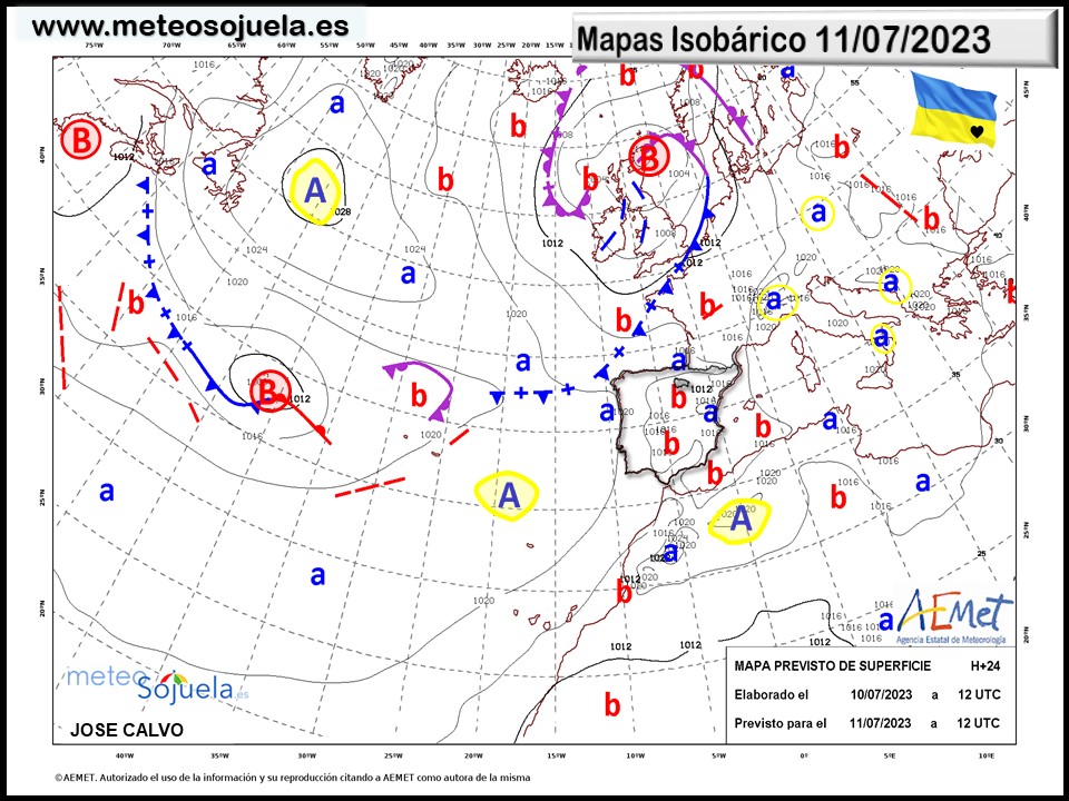 Mapa Isobárico La Rioja. Meteosojuela