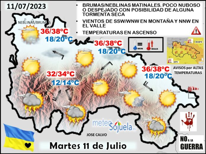 Mapa del tiempo en La Rioja. Meteosojuela Mapa del tiempo en La Rioja. Meteosojuela