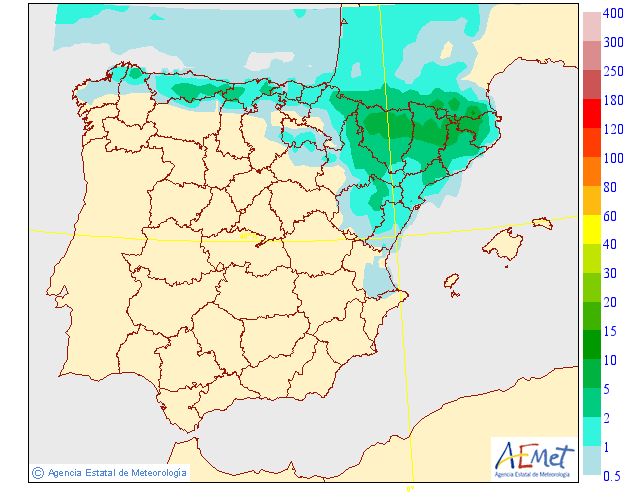 Precipitación Media según AEMET. 05 Meteosojuela La Rioja