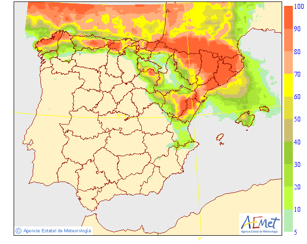 Probabilidad de Precipitación según AEMET 04 Meteosojuela La Rioja