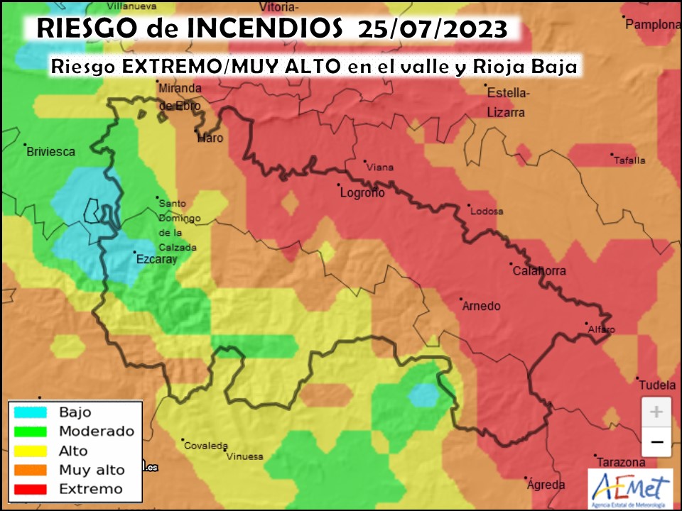 Riesgo de Incendios en La Rioja. AEMET
