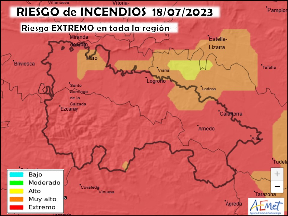 Riesgo de Incendios en La Rioja. AEMET