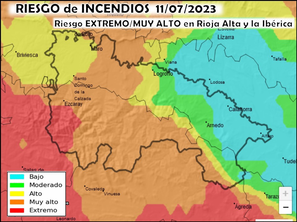 Riesgo de Incendios en La Rioja. AEMET