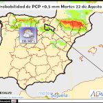 Probabilidad de precipitación según AEMET. 22 Meteosojuela La Rioja
