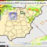 Pribabilidad de precipitación según AEMET. Meteosojuela La Rioja