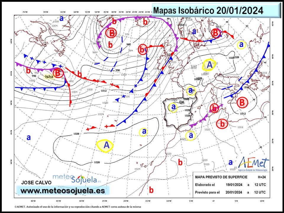 Mapa Isobárico La Rioja. Meteosojuela