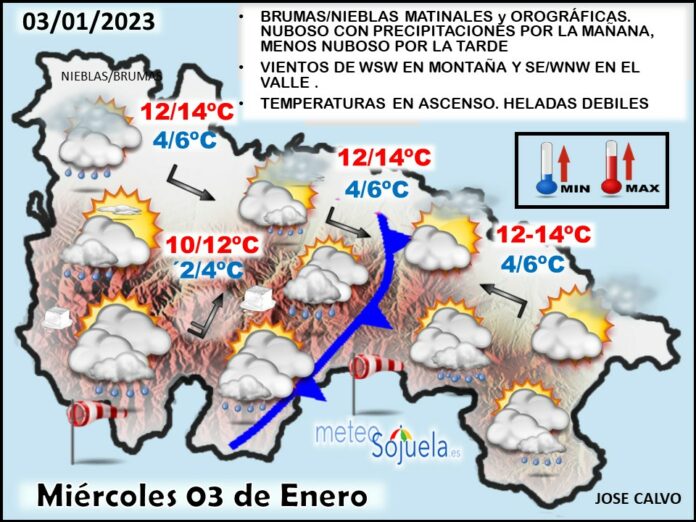Mapa del tiempo en La Rioja. Meteosojuela Mapa del tiempo en La Rioja. Meteosojuela