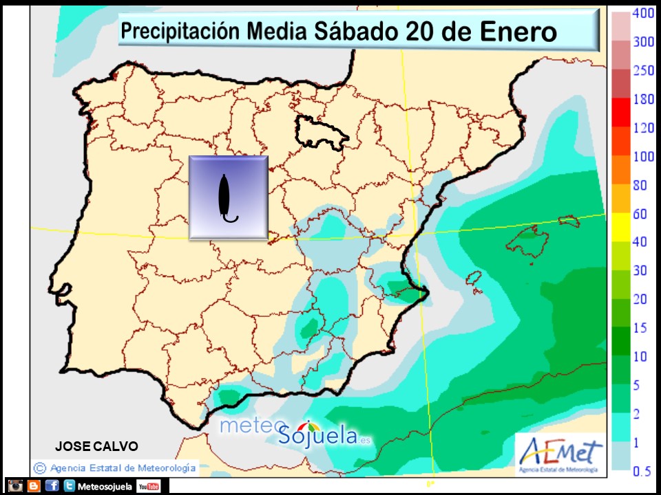 Precipitación Media según AEMET. Meteosojuela La Rioja